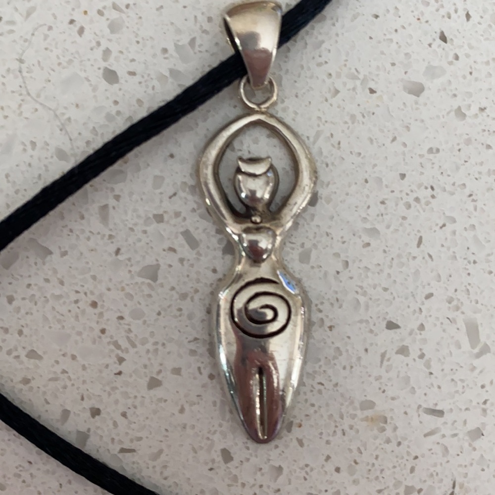 Sterling silver Goddess charm